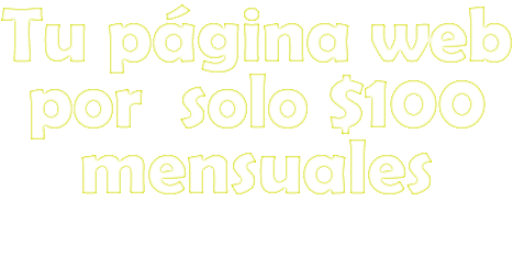 Tu página web por solo $100 mensuales